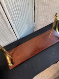 Bombay Company Style Vintage Wooden & Brass Wall Shelf