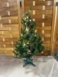 Faux Table Top Christmas Trees, with Light Strands, 24"H