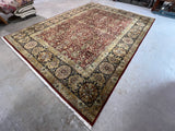Hand Woven Rug (E), 12 ft x 8 ft 8 in; rust/tan tones ***HEAVY ITEM***READ DETAILS ON PICK UP POLICY***