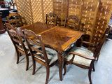 Dining Set: Table, 1 Leaf, 6 Chairs***HEAVY ITEM***READ DETAILS ON PICK UP POLICY***