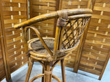 Rattan Swivel Bar Stool