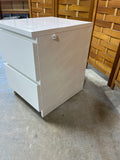 White Two Drawer Night Stand