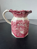 (PP) Mason’s England Vista Pink China 22oz Fenton Jug with Wide Band