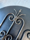 Pair of Primitive Style Wrought Iron Scroll Wall Sconces