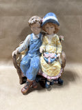 Valencia Spain Porcelain Boy & Girl on Bench