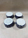 4 Piece Blue Agate Bennington Pottery Soup Bowls (F)