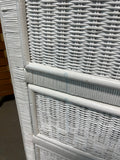 White Wicker Dresser with Glass Top, by Pier 1