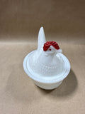 Westmoreland Milk Glass Hen On Nest