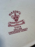 (JJ) Mason’s England Vista Pink China Double Handled Oval Vegetable Bowl