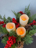 Bee & Willow Holiday Sleigh with Flameless Candles (WORKS)