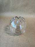 Small Glass Vase With Ruffle Rim