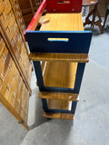 Red/Blue/Wood Tone Shelf