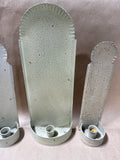3-Piece Shabby Chic Candle Holders With 4 Candles