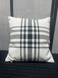 Decorative Pillow with Black, Gray and Gold Tones with White Background