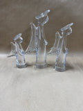 Set Of 3 Lead Crystal Christmas Angels