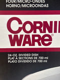 Corningware French White 24-oz Divided Dish  (Unopened) TWO AVAILABLE PRICED INDIVIDUALLY $12 EA