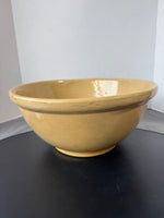 XL Primitive Style Glazed Pottery Bread Mixing Bowl