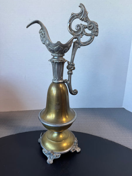 Antique Victorian Brass Mantel Urn