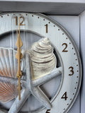 Sealed Seashells Nautical Wall Clock in Box