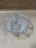 Clear Glass Bowl With Scalloped Edge