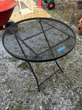 32” Black Metal Folding Outdoor Table