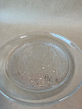 Clear Glass Butter Dome With Etched Tray