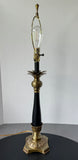 Matte Black & Brass Tone Metal Pineapple Lamp (WORKS)