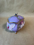 Ardleigh Elliott Purple Porcelain Musical Box “Lena Lue’s Wings Of Love” WORKS