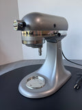 KitchenAid KSMB5PSSL Tilt Head 10-Speed Electric Mixer with Bowl & Attachments in Contour Silver