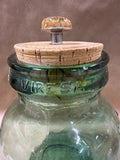 Green Viresa Jar With Cork Lid / 2 Available // PRICED INDIVIDUALLY