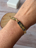 Spanish Toledo Damascene Vintage Gold Tone Bracelet
