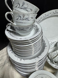 87-Piece Harmony House Platinum Garland Stone China Set