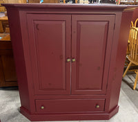 Red Painted Corner/TV Cabinet***HEAVY ITEM***