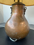 French Style Copper Water Vessel Dual Light Table Lamp with Chain (WORKS)