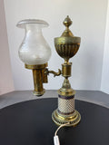 Antique Brass Argand Electric Converted Oil Lamp AS IS (READ DESCRIPTION CAREFULLY) (A)
