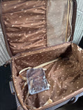 (D) London Fog Kensington Plaid Collection Large Expandable Soft Spinner Luggage