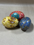 3 Lacquered Decorative Eggs