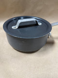 (B) 1QT Calphalon Commercial Sauce Pan With Lid And Silcone Handle Cover