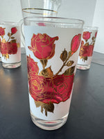 6-Piece West Virginia Glass Radiant Rose Vintage Pitcher & Tumblers Set