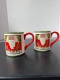 Pair of Nancy Thomas Celebrate Santa Coffee Mugs (A)