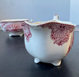 (D) Johnson Bros. Old Britain Castles Pink Creamer & Sugar Bowl NO LID