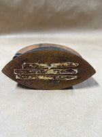 (A) Vintage Sad Iron With Wooden Handle
