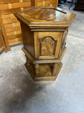 Oak Tone Hexagonal Side Table
