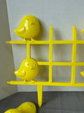 5-Piece Interlocking Plastic Easter Chicks Decorative Outdoor Fencing
