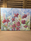 Mystical Flowers Painting by Local Artist, Ginger Olansen; Signed