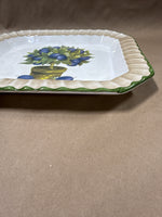 Ceramic Due Torri Grape Tree Platter READ DESCRIPTION