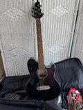 Ibanez TCY10E Talman Black Acoustic Electric Guitar with Accessories & Soft Case AS IS (READ DESCRIPTION CAREFULLY)