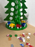 Wooden Christmas Tree With Train And Ornaments