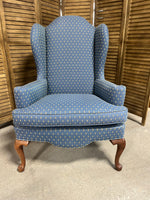 Ethan Allen Wingback Chair with Ottoman