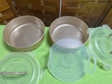 Lock & Lock Pair of Round Plastic Food Storage Containers
